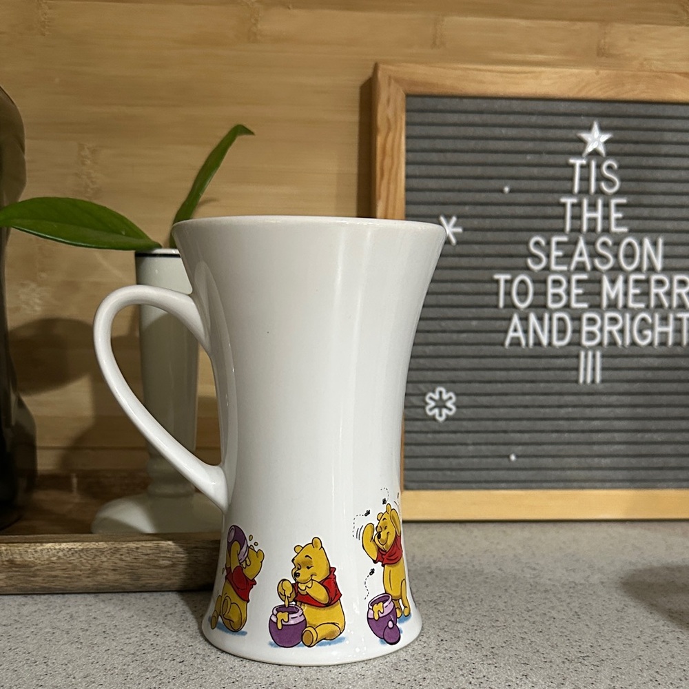 Disney White Mug with Winnie the Pooh and Purple Accents